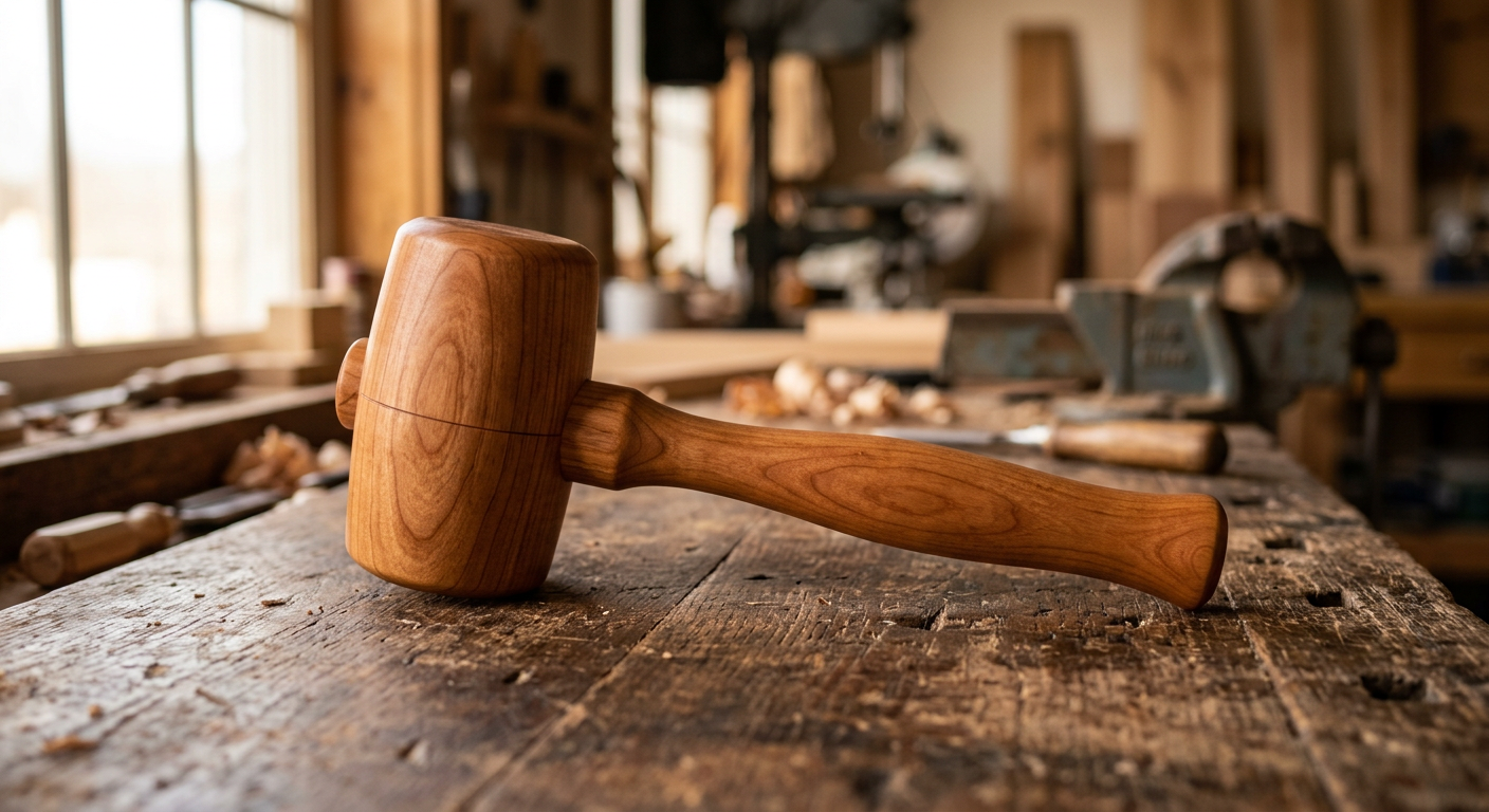 Turned Cherry Mallet 20 oz