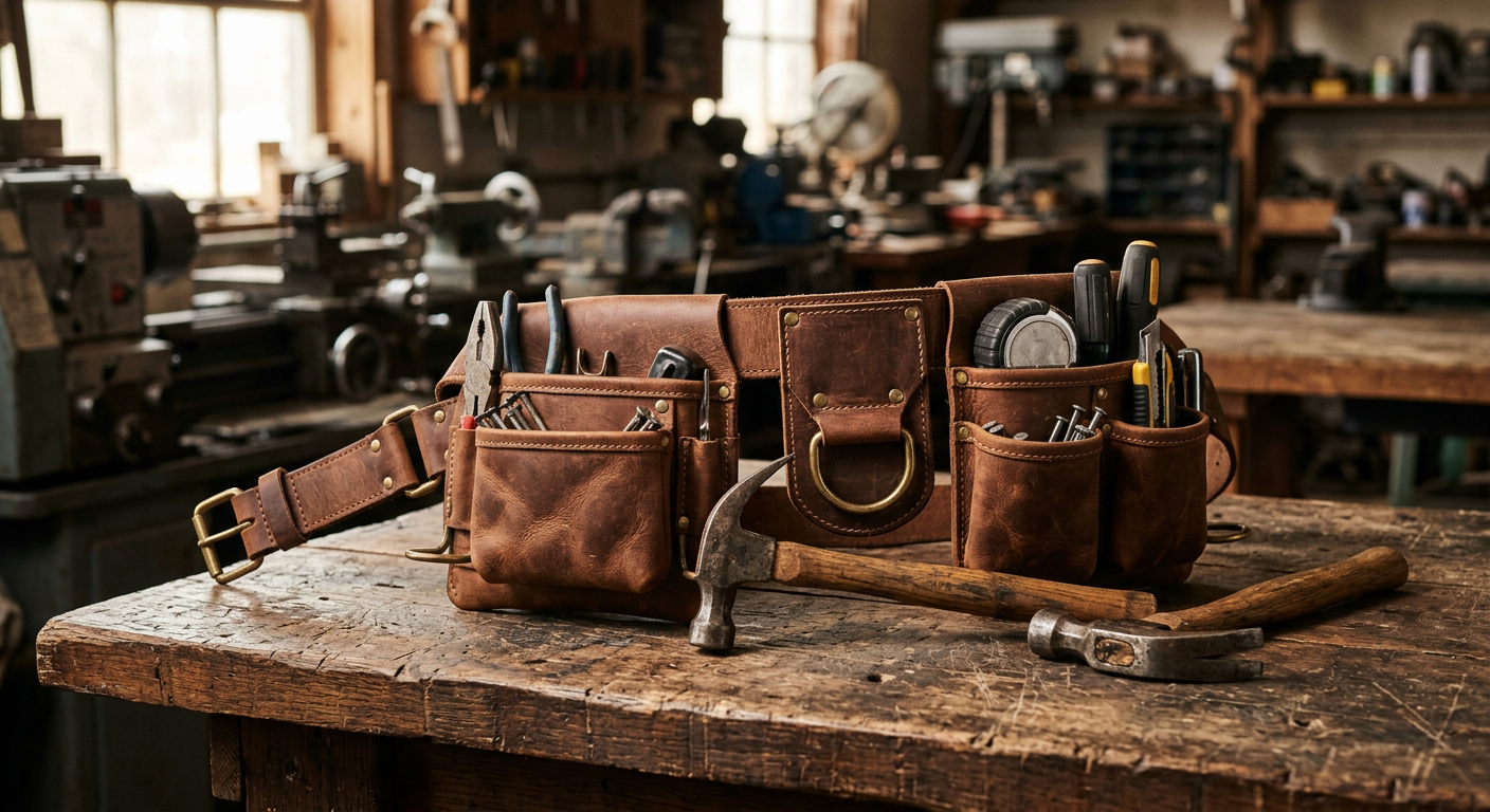 Leather Nail and Tool Belt